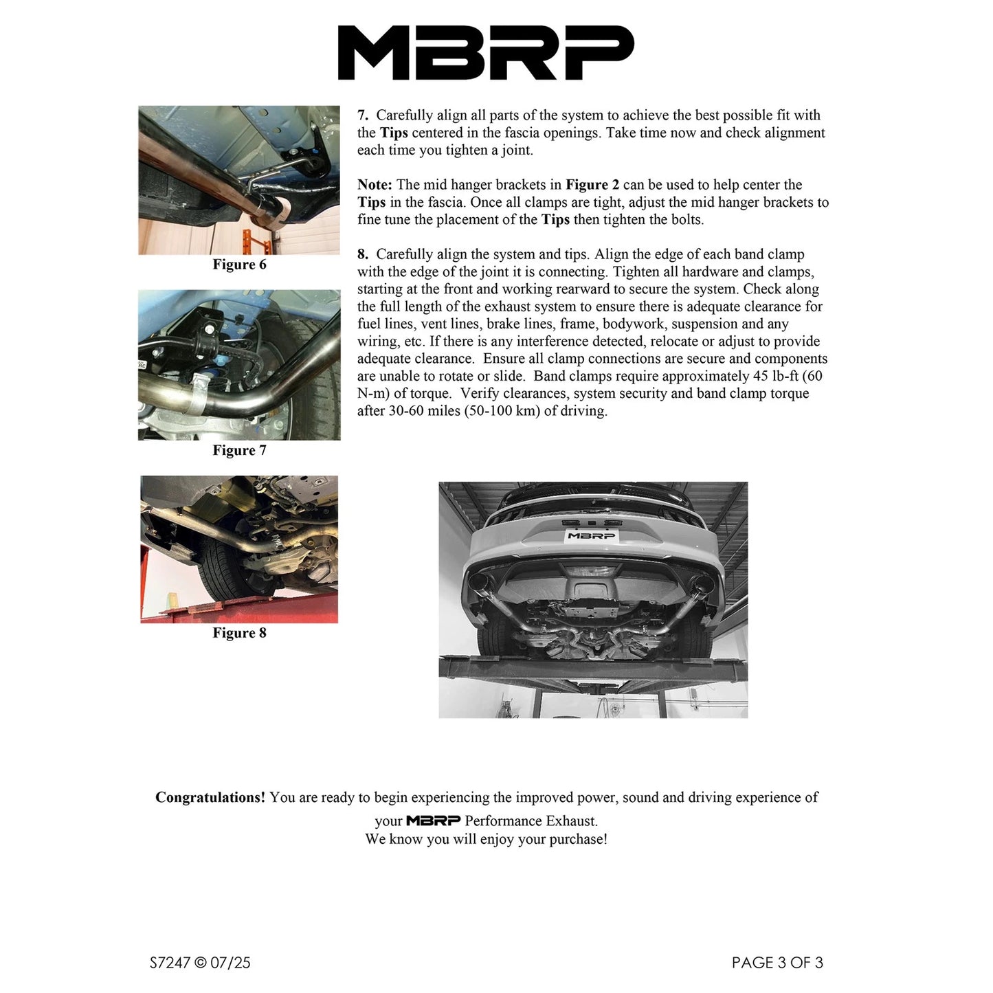 MBRP Stainless Steel 2.5" Axle-Back - Dual Exit | 2015-2023 Ford Mustang Ecoboost (S7247)