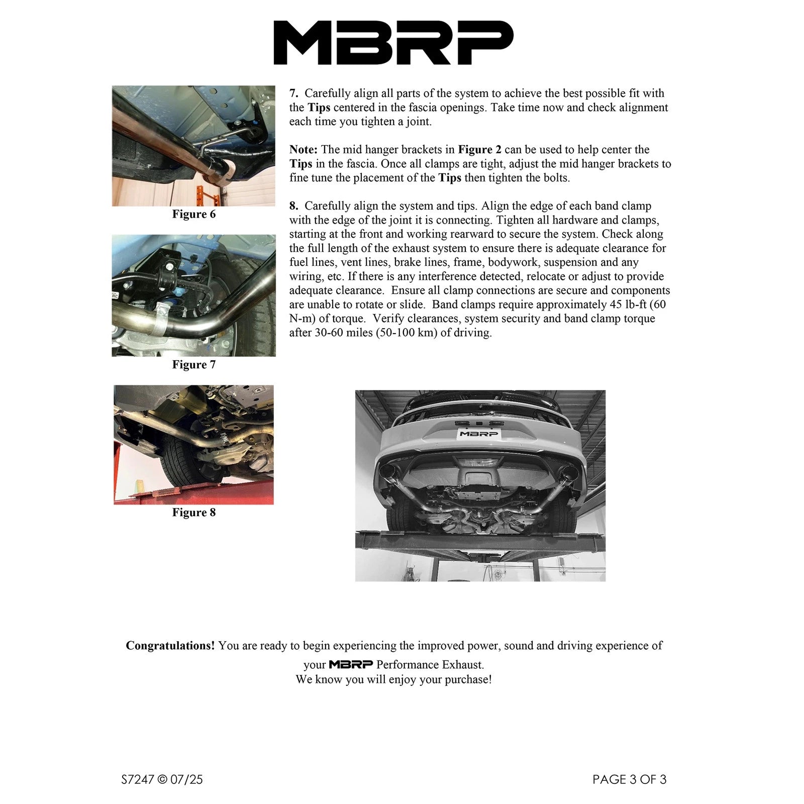 MBRP Stainless Steel 2.5" Axle-Back - Dual Exit | 2015-2023 Ford Mustang Ecoboost (S7247)