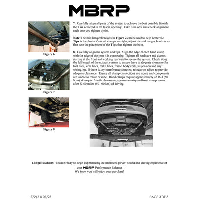 MBRP Stainless Steel 2.5" Axle-Back - Dual Exit | 2015-2023 Ford Mustang Ecoboost (S7247)