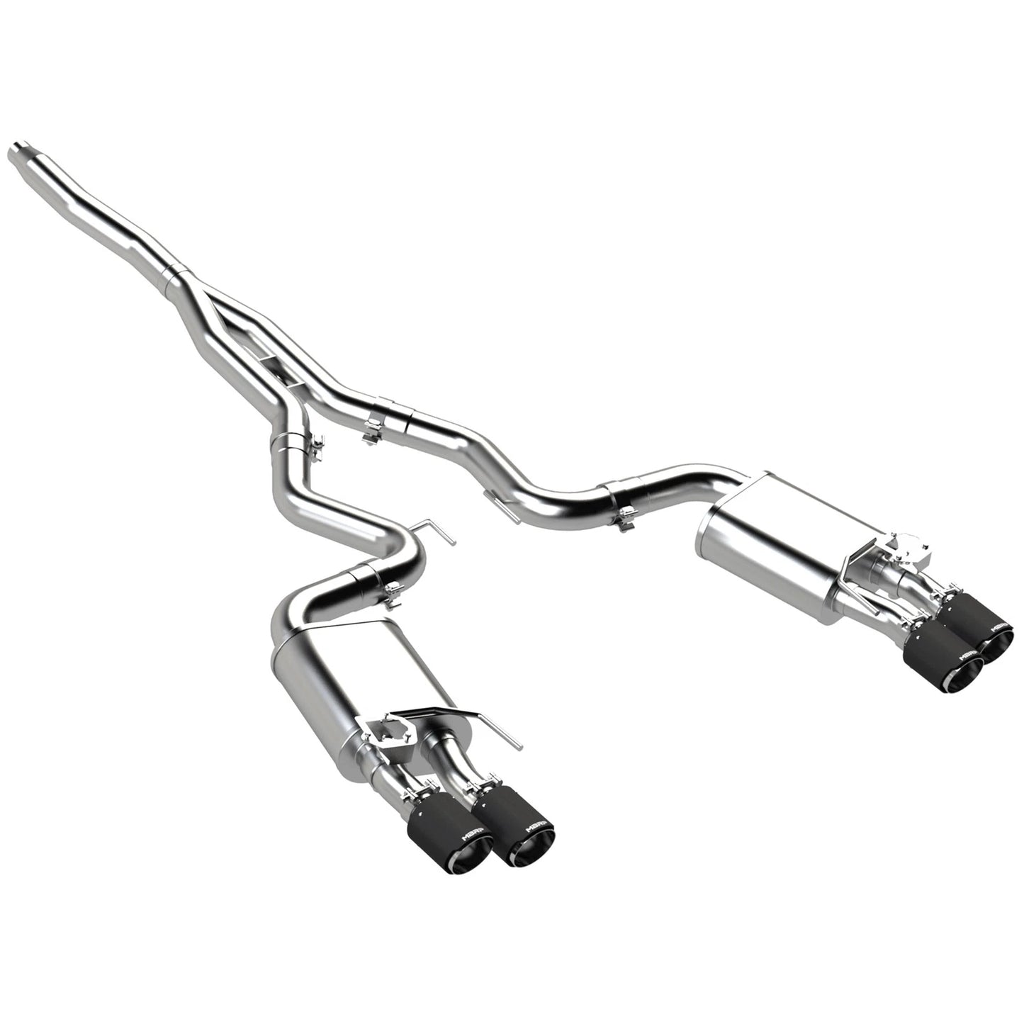 MBRP 3in Cat-Back Exhaust w/ Quad Carbon Tips | Ford Mustang 2.3L EcoBoost (18-22) (S72233CF)