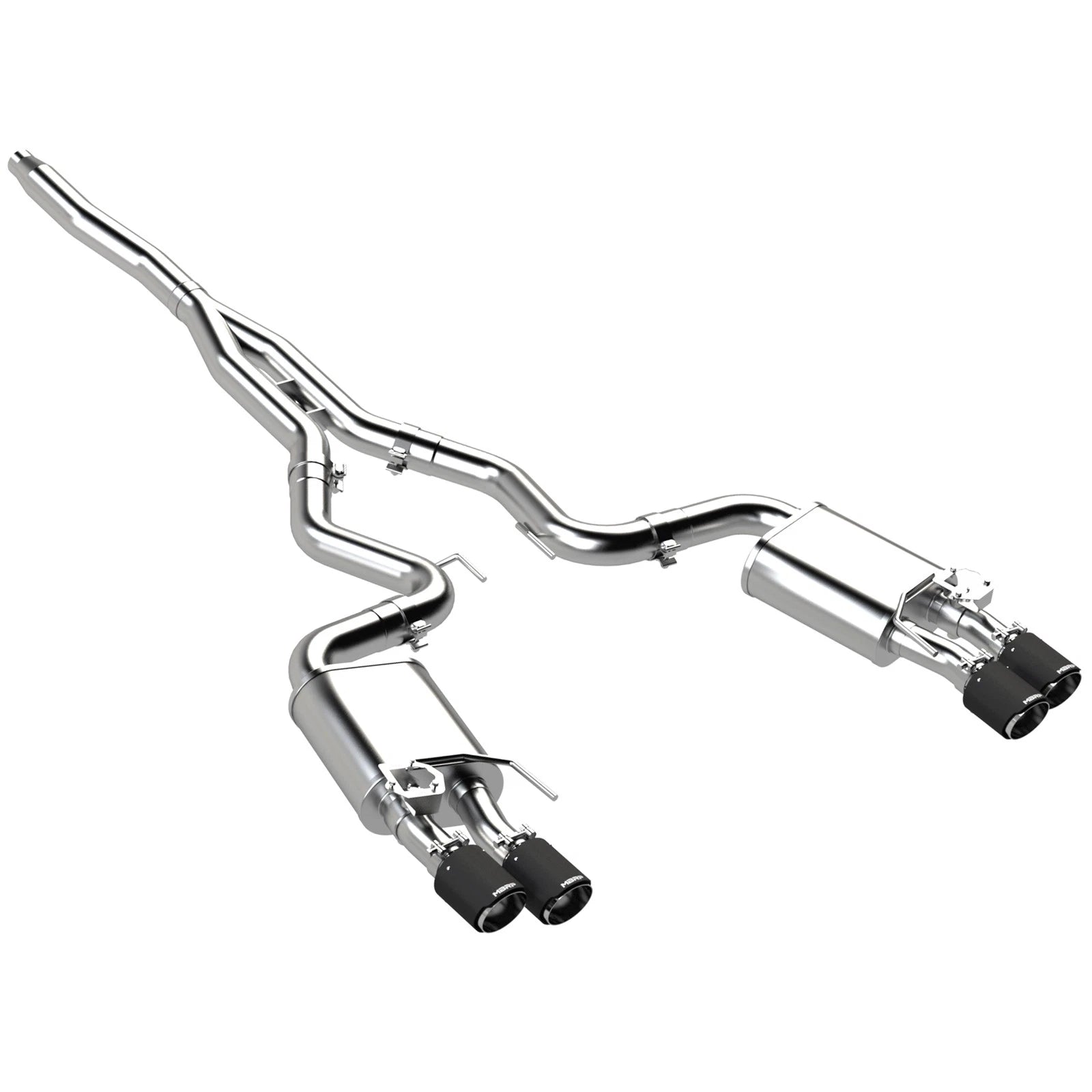 MBRP 3in Cat-Back Exhaust w/ Quad Carbon Tips | Ford Mustang 2.3L EcoBoost (18-22) (S72233CF)