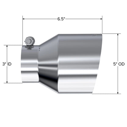 MBRP Single Wall Angle Cut 5-Inch Outlet | Universal (T5184)