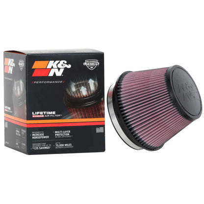 K&N RU-2960XD Universal Round Tapered Performance Washable Air Filter for Intake