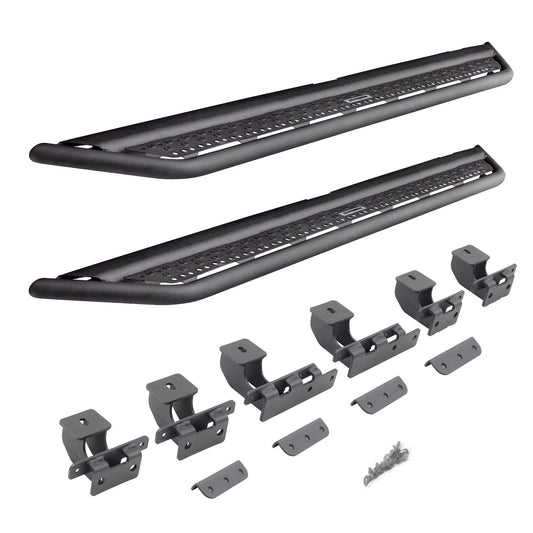 Go Rhino 2021+ Ford Bronco (No Sport) Dominator Extreme DSS SideSteps Complete Kit w/SideStep + Brkt