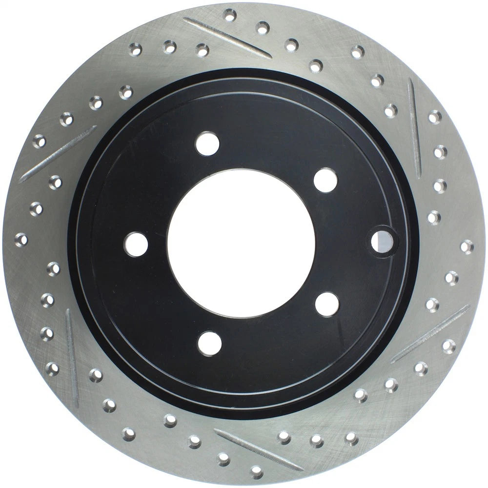 StopTech 127.63069L Rear Left Drilled Slotted Disc Brake Rotor for 08-16 Lancer