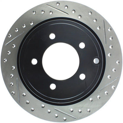 StopTech 127.63069L Rear Left Drilled Slotted Disc Brake Rotor for 08-16 Lancer