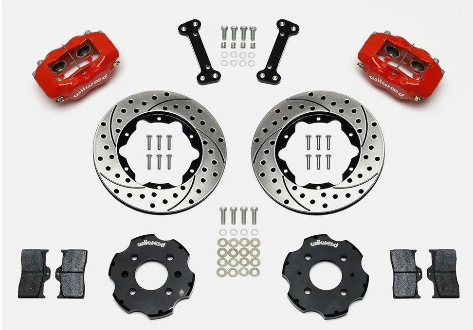Wilwood Forged Dynalite Front Hat Kit 11.00in Drilled Red Integra/Civic w/Fac.240mm Rtr