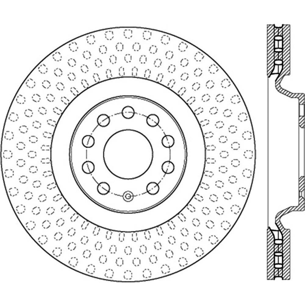 StopTech 126.33144CSL Front Left Brake Disc Rotor for 12-17 VW CC / 15-19 Golf R
