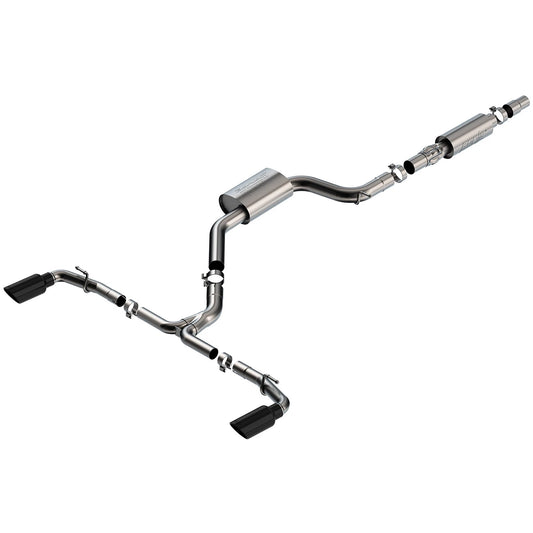 Borla 3inch S-Type Cat-Back Exhaust | Volkswagen Golf GTI (22-23) | 4in Black Chrome Tips (140883BC)