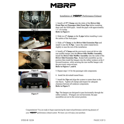 MBRP 3in D& S Dual Cat-Back Exhaust | Camaro SS 16-19 (S7035409)