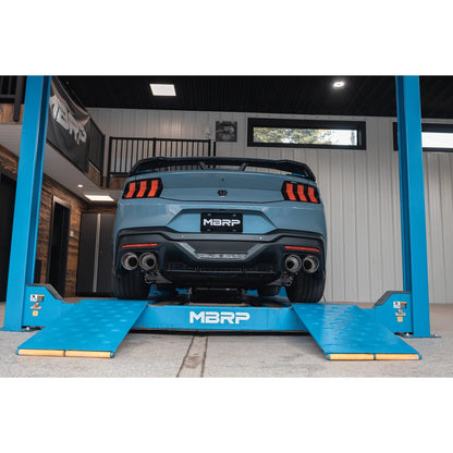 MBRP 2024 Ford Mustang Dark Horse 3in Dual Split Rear Exit Exhaust w/ Quad CF Tips | Ford Mustang (24+) (S72843CF)