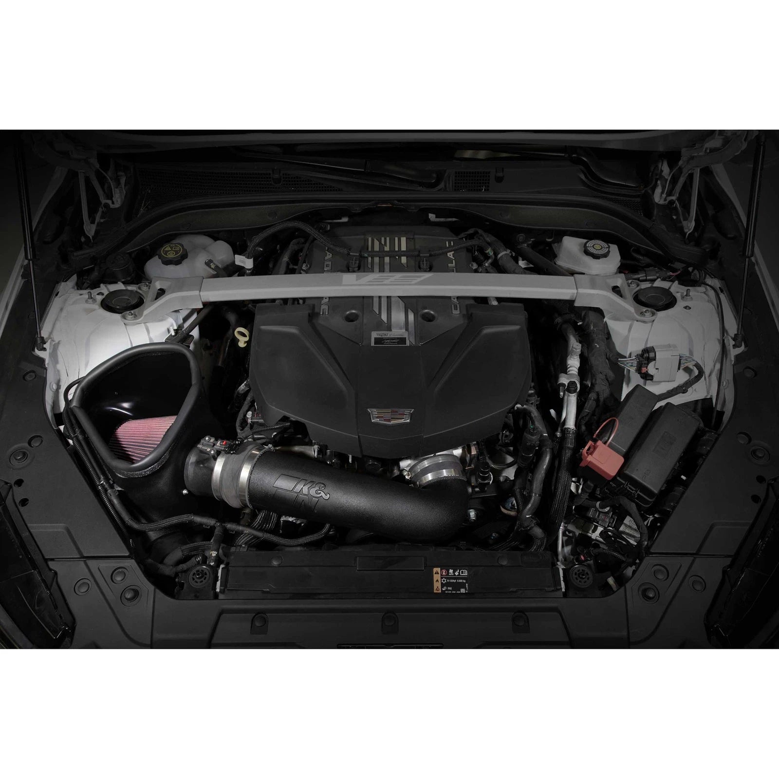 K&N 63-3121 Performance High Flow Cold Air Intake for 22-25 Cadillac CT5 6.2L V8