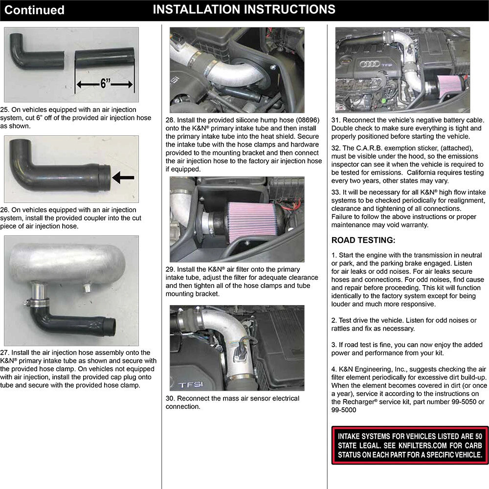 K&N Typhoon Short Ram Performance Intake | VW Multiple Fitments (69-9504TTK)