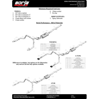 Borla 6.2L V8 Touring Catback Exhaust w/ Simulator | Chevrolet Silverado 1500 (24)
