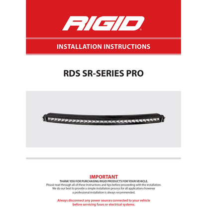 Rigid Industries Rigid RDS SR-Series Pro Light Bar - Spot / 40in / Black Housing (RIG88431)