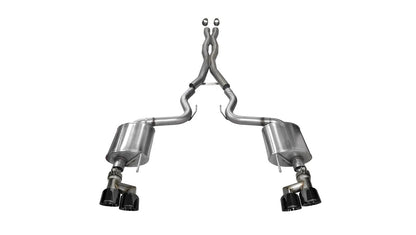 CORSA Xtreme, Sport / 3.0 in Cat-Back 4.0 in Tips | Mustang GT 2015-2017 (14335, 14337) (14337BLK)