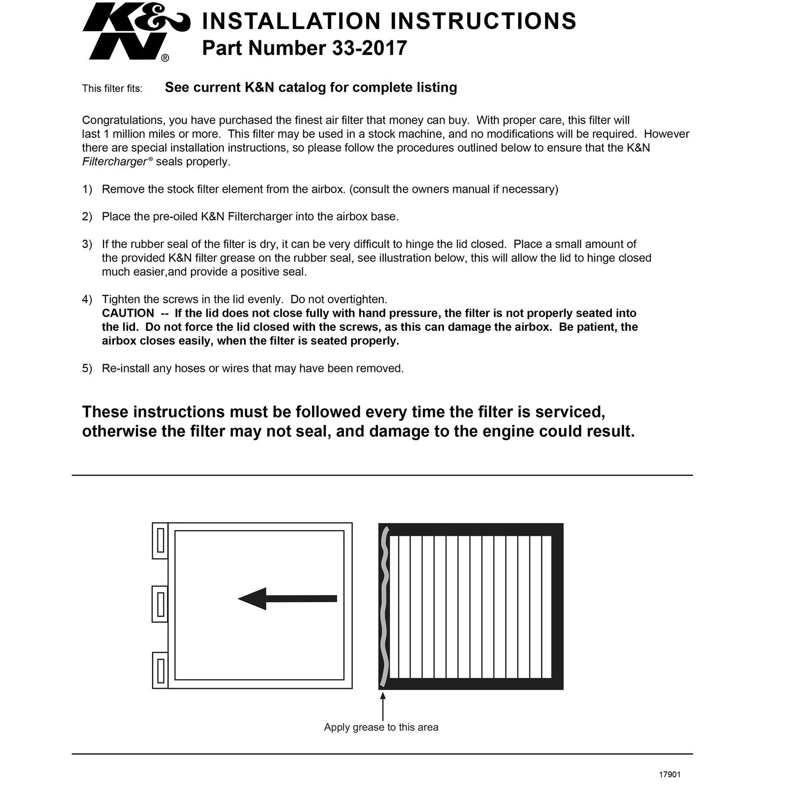 K&N Drop In Air Filter | 1986-1991, 1993-1995 Mazda RX-7 (33-2017)