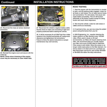 K&N AirCharger Performance Intake | Chevy Camaro 3.6L V6 (63-3075)
