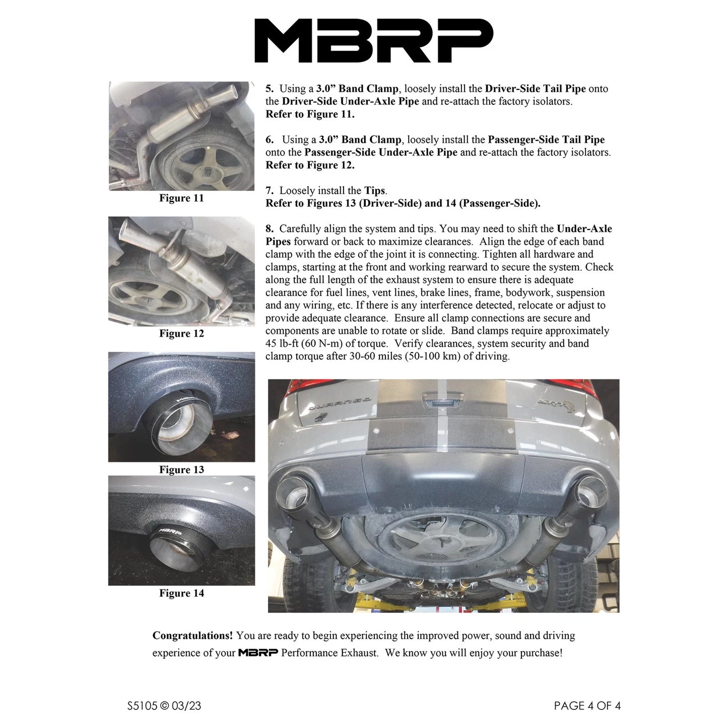 MBRP 18-23 Dodge Durango SRT 6.4L Armor Lite AL Steel 3in Cat Back Exhaust Dual Rear Exit w/ SS Tips | Dodge Durango (18-23) (S5105AL)