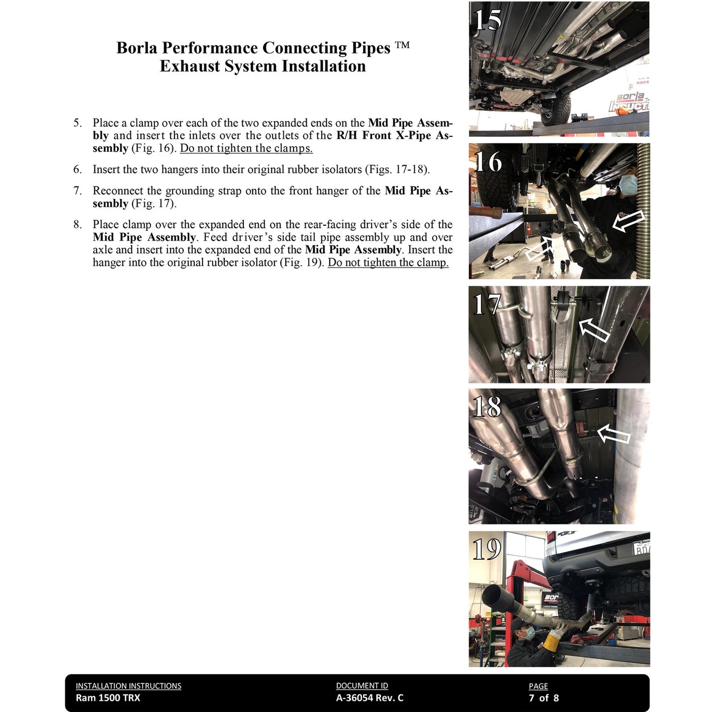 Borla 3in Connecting Pipes | Dodge RAM 1500 TRX 6.2L V8 (21-22)