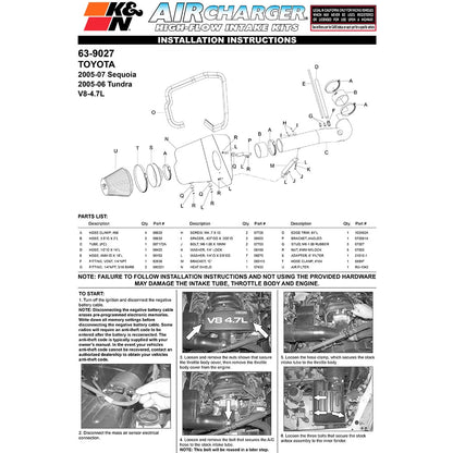 K&N AirCharger Performance Intake | Toyota Tundra / Sequoia (05-07) (63-9027)