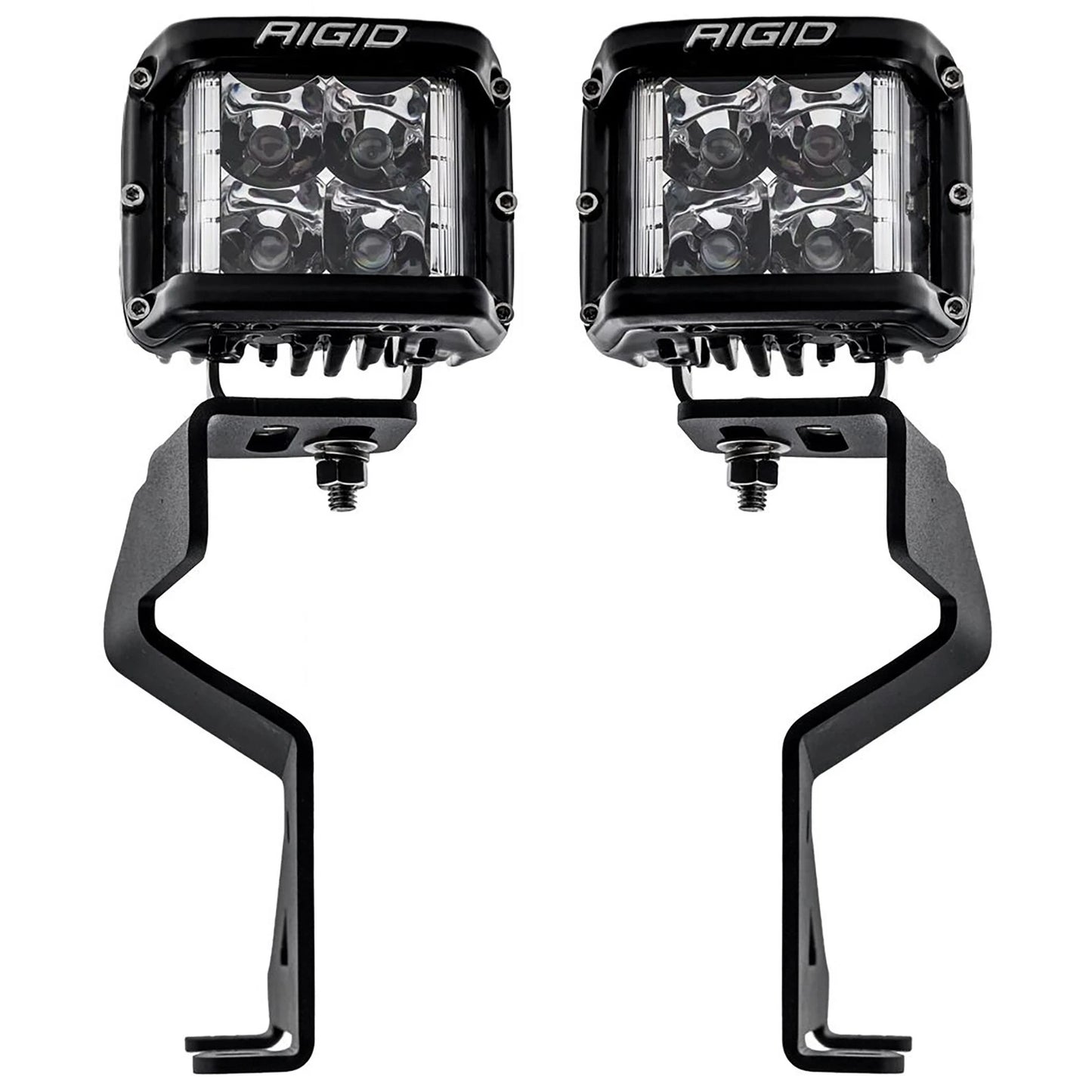 Rigid 46737 D-SS PRO Flood White Square LED Lights Pair Kit Set for 21-24 F-150