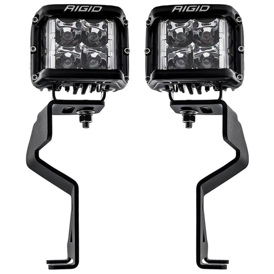 Rigid 46737 D-SS PRO Flood White Square LED Lights Pair Kit Set for 21-24 F-150