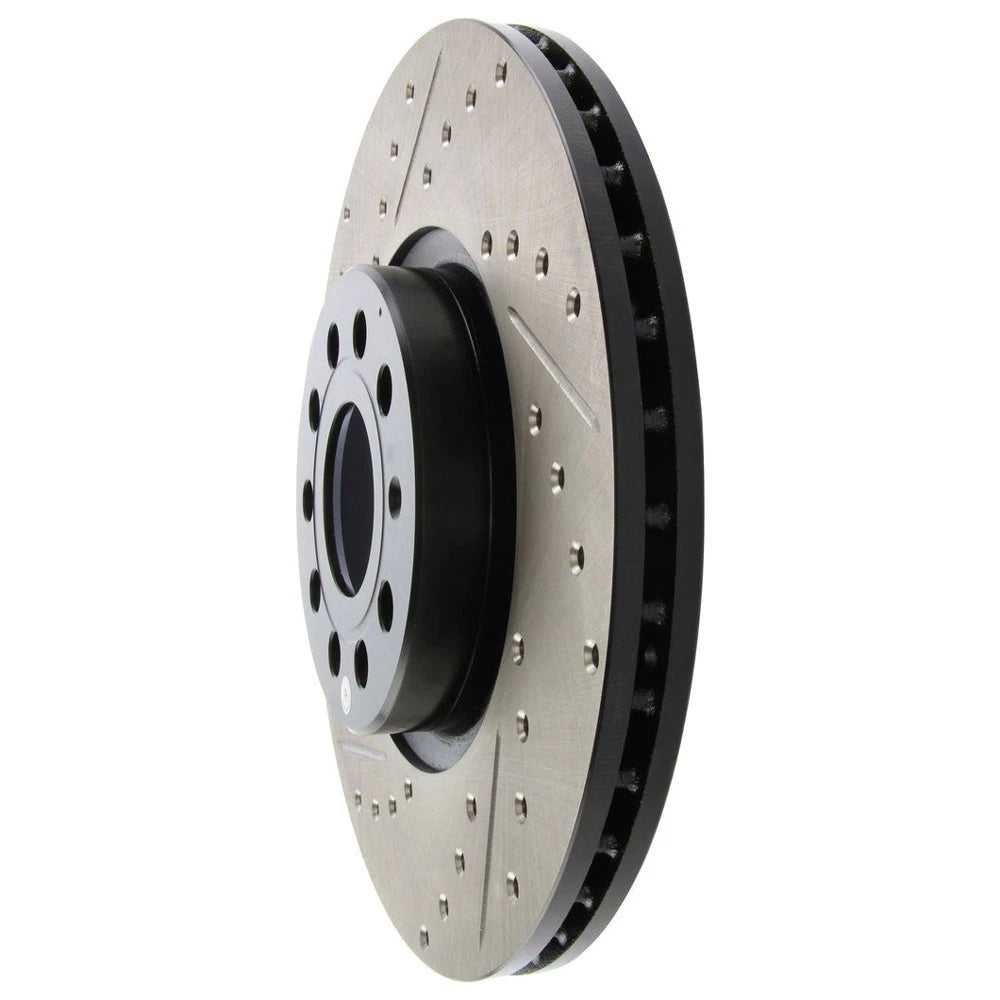 StopTech 127.33098R Front Right Drilled Brake Rotor for 06-18 GTI / 06-21 Passat