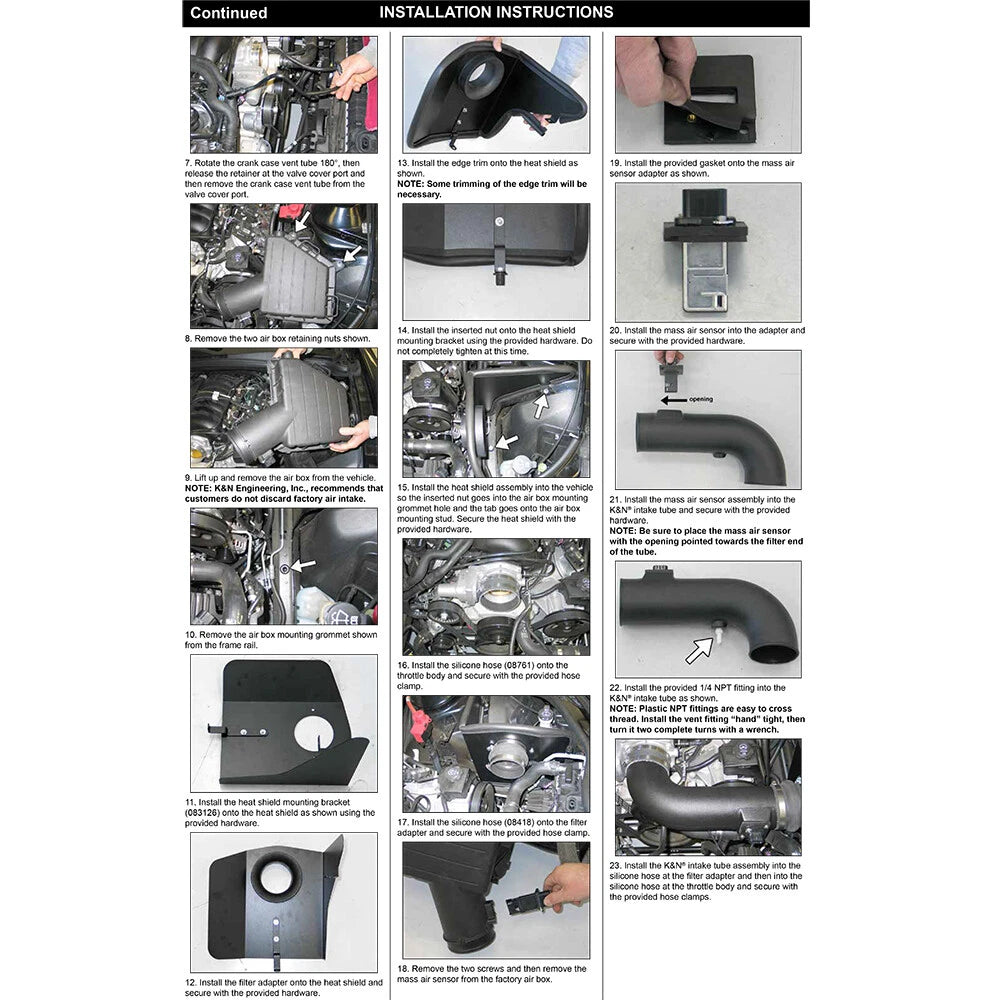 K&N Performance Intake | Chevy Camaro 6.2L V8 (10) (63-3074)