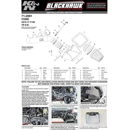 K&N 5.0L Performance Intake Kit | Ford F150 (15) (71-2591)