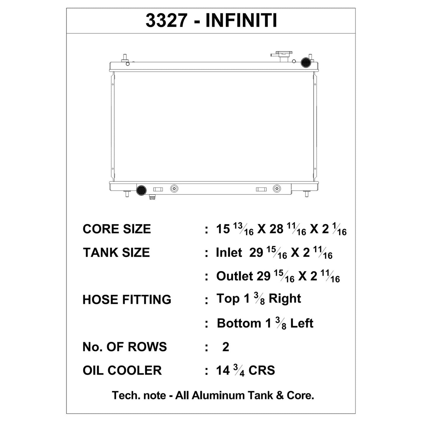 CSF Radiator | INFINITI G35 2003-2007