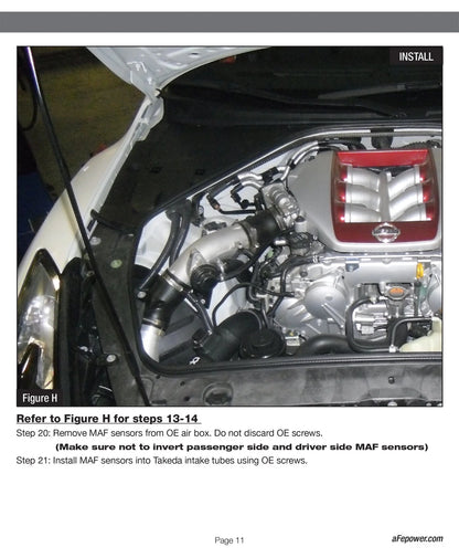 aFe Takeda Stage-2 Pro 5R Cold Air Intake System w/ Pro 5R Filter | Nissan GT-R (09-24) (TA-3007B)