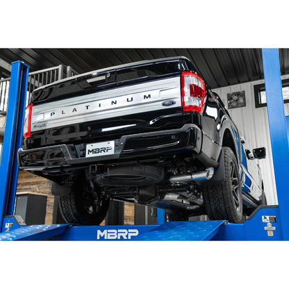 MBRP 3in Resonator-Back Single Side Exit Exhaust | Ford F-150 Powerboost Hybrid (21+) (S5221AL)