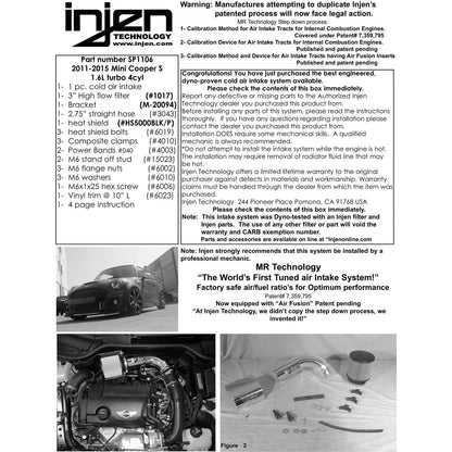 Injen Cold Air Intake System | 2011 - 2015 Mini Cooper (SP1106P)