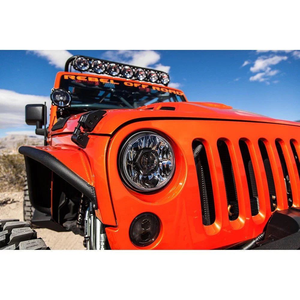 KC HiLiTES 7in Gravity LED Pro DOT Headlight | Jeep JK (07-18,97-07) (4234)