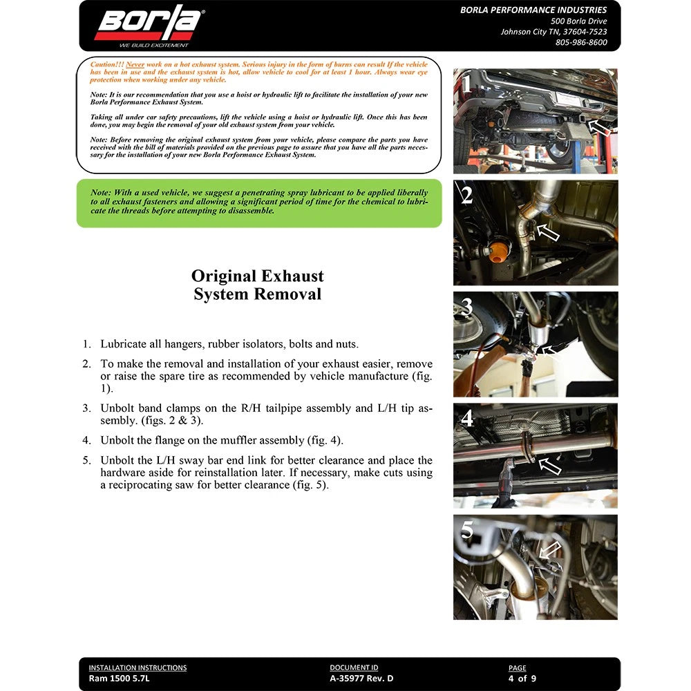 Borla Cat-Back Exhaust System - Touring | Multiple Fitments (140758)