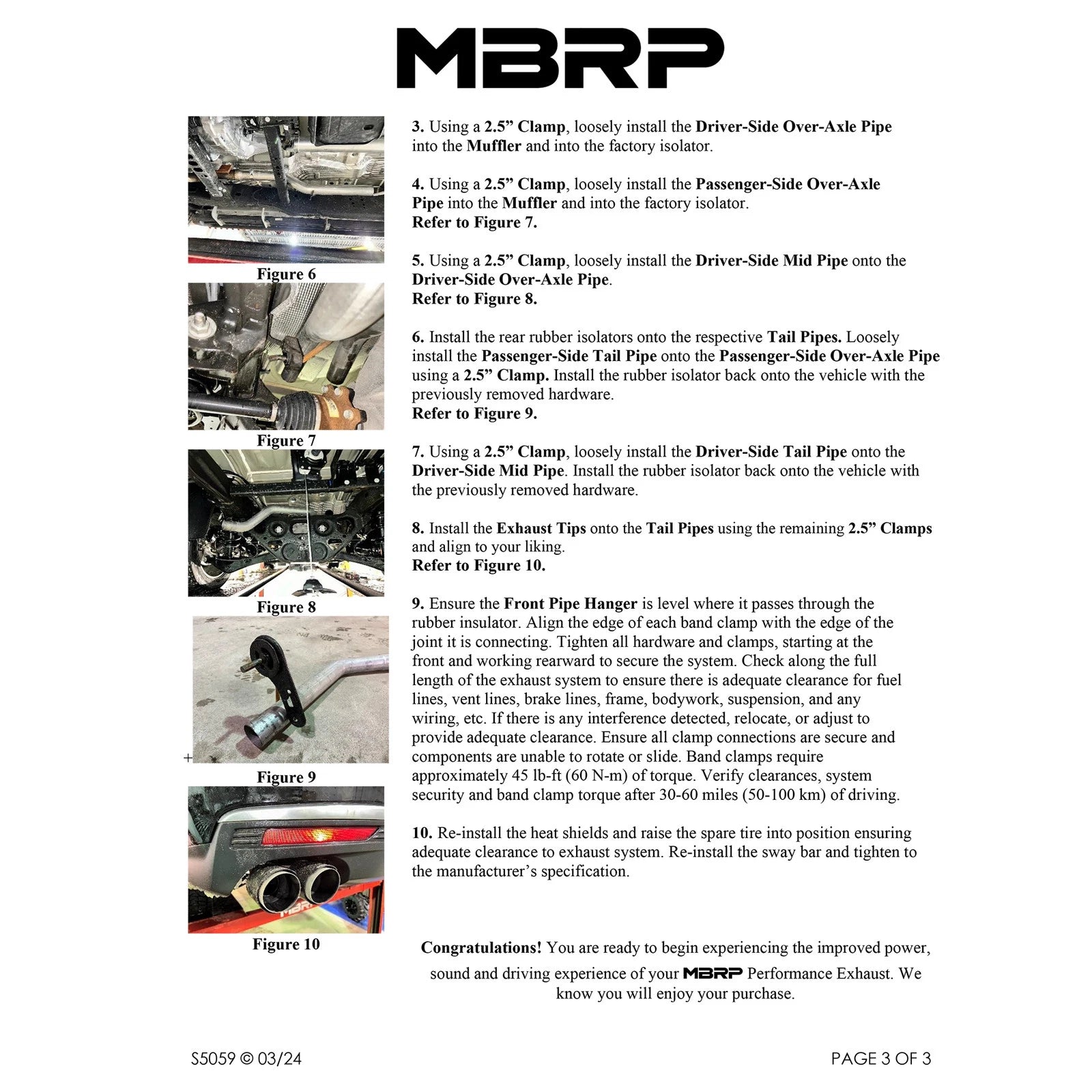 MBRP 3in T304 SS Dual Split Cat-back | Chevrolet Suburban XL 5.3L (21-24)