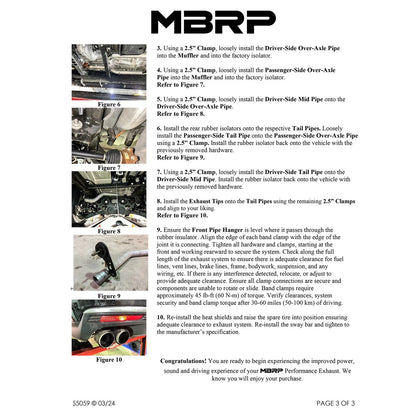 MBRP 3in T304 SS Dual Split Cat-back | Chevrolet Suburban XL 5.3L (21-24)