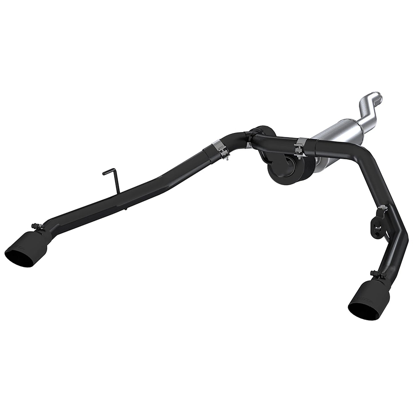 MBRP 2.5in Dual Rear Exit Cat Back Exhaust Black Coated | Jeep Gladiator 3.6L (20) (S5538BLK)