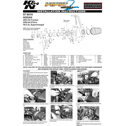 K&N 3.3L V6 Nissan Frontier Performance Intake Kit | Nissan Frontier (01-04)