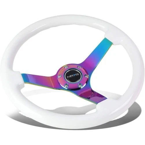 NRG 350MM 3" DEEP DISH WOOD GRAIN STEERING WHEEL