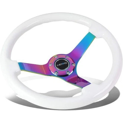 NRG 350MM 3" DEEP DISH WOOD GRAIN STEERING WHEEL