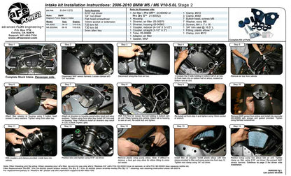 aFe Magnum FORCE Stage-2 Cold Air Intake System w/ Pro 5R Filter | BMW M5/M6 (06-10) (54-11272)