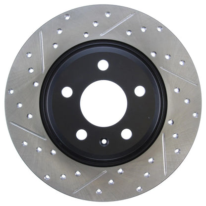 StopTech 127.33127R Rear Right Drilled Disc Brake Rotor for 09-19 A4 / 09-17 Q5