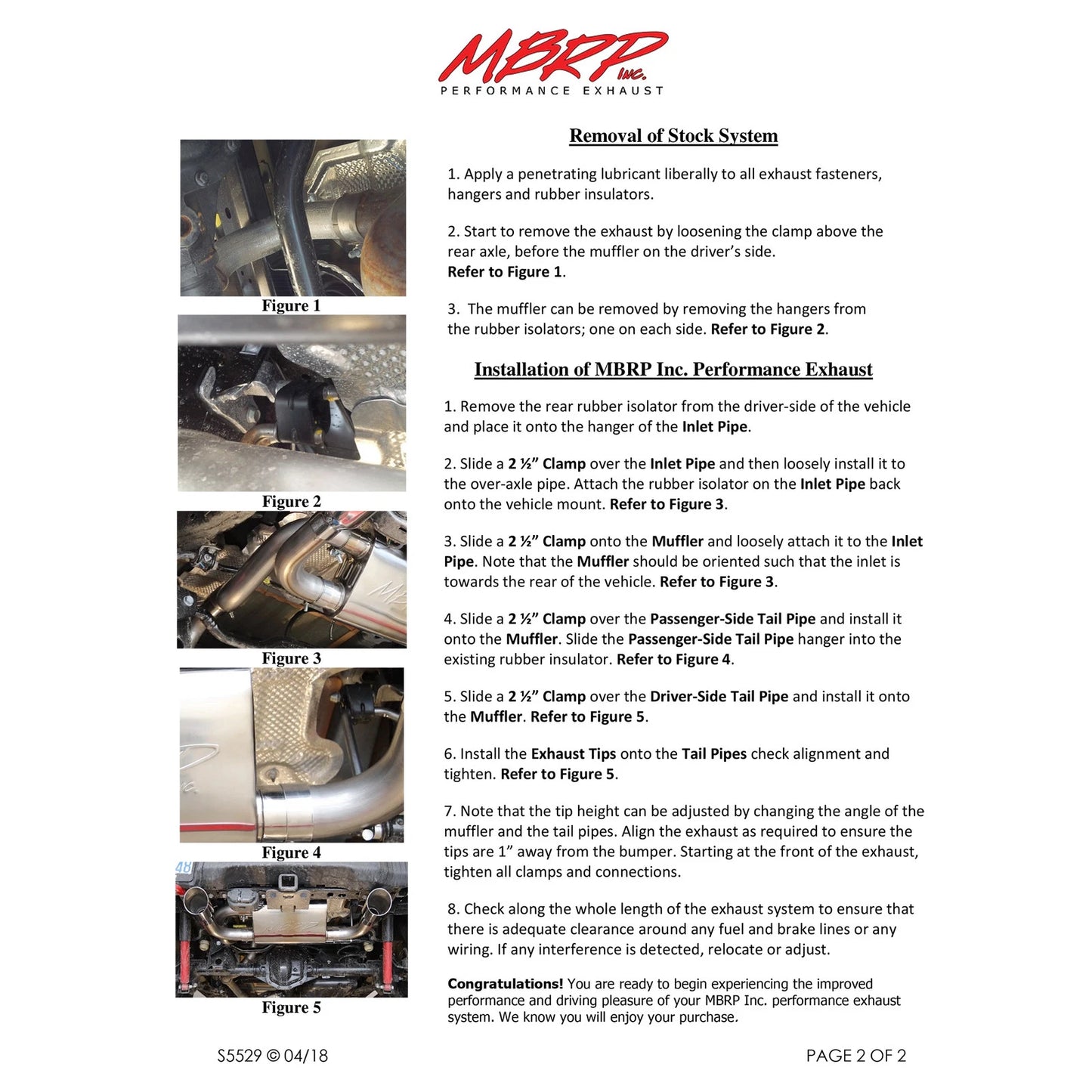MBRP 2.5in Dual Rear Exit Axle-Back Exhaust System BLK | Jeep Wrangler JL 3.6L V6 (18+) (S5529BLK)