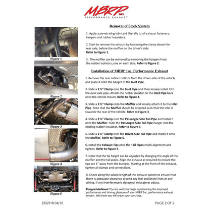 MBRP 2.5in Dual Rear Exit Axle-Back Exhaust System BLK | Jeep Wrangler JL 3.6L V6 (18+) (S5529BLK)