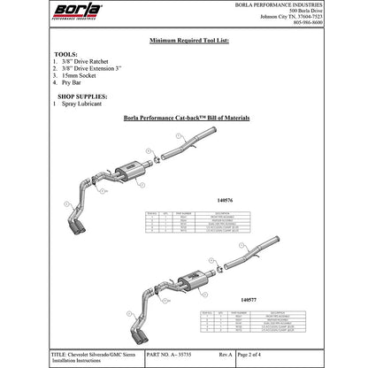Borla Cat-Back Exhaust System - ATAK | Multiple Fitments (140577)