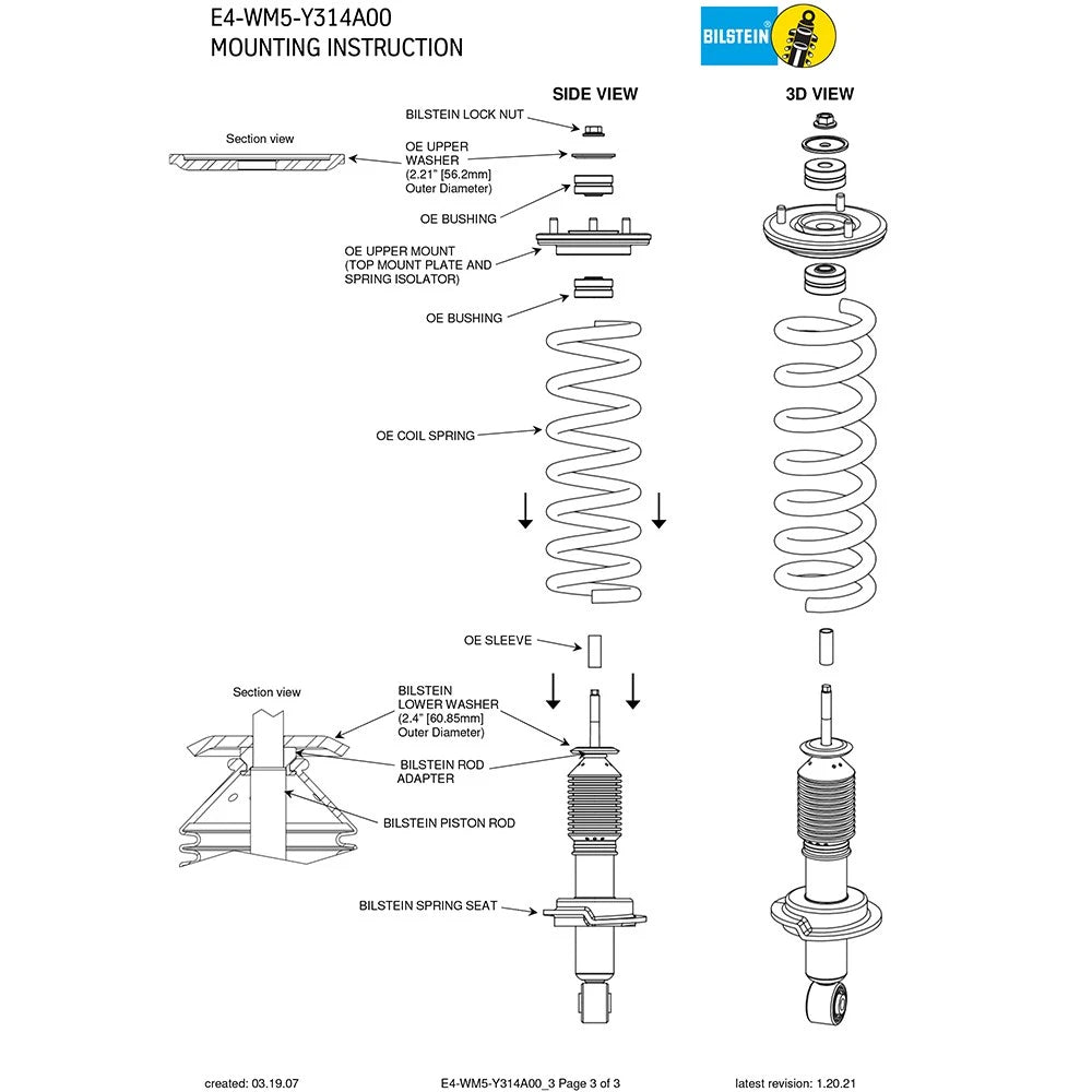 Bilstein B6 4600 Suspension Shock Absorber for 2004-2010 INFINITI QX56
