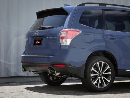 aFe Takeda 2.5in to 2.25in 304 SS Cat-Back Exhaust w/ Black Tips Subaru Forester 14-18 (49-36804-B)