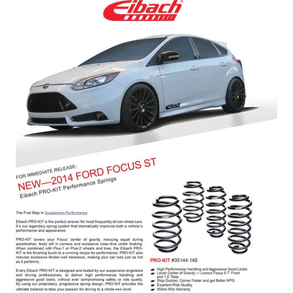 Eibach Front and Rear Coil Spring Lowering Kit (Set of 4) for 2014-2018 Ford Focus